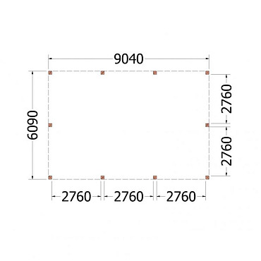 Buitenverblijf Palermo XXL 9050x6100x2480mm (bxdxh)