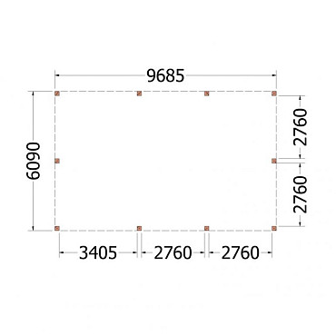 Buitenverblijf Palermo XXL 9700x6100x2480mm (bxdxh)