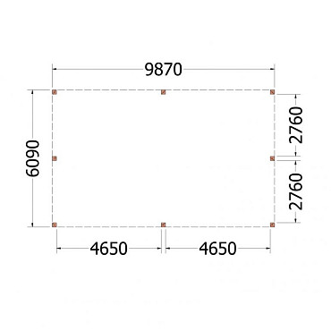 Buitenverblijf Palermo XXL 9900x6100x2480mm (bxdxh)
