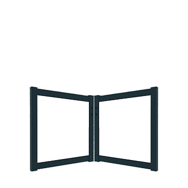 Boston maatwerk Dubbele poort klein max (B) 400cm (H) 100cm incl insteekslot