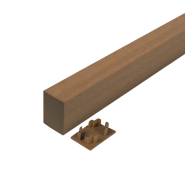 WEOSUN® Brise Soleil eindkap 42x60mm Teak (24st)