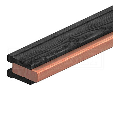 Stellattenset t.b.v. steel look module zwart gespoten