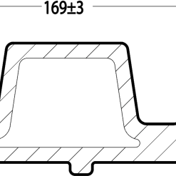 WEO®35 Gardenwall |  brandklasse E | 33 x 170 mm | Ebony Black | 290cm |