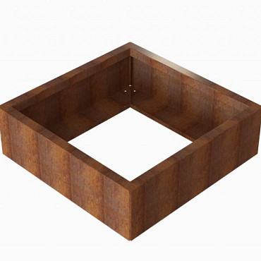 Bloembak Module+ 90x90x28cm | Corten