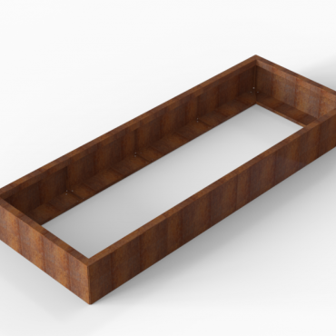 Bloembak Module+ 90x240x28cm | Corten