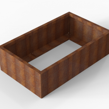 Bloembak Module+ 90x150x42cm | Corten
