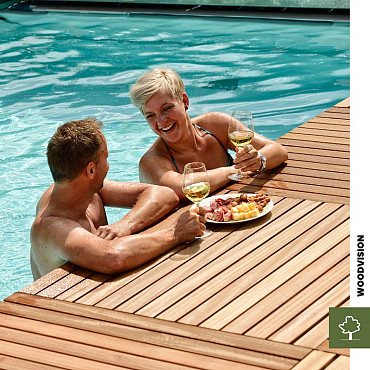 Hardhouten tegel 100x100cm