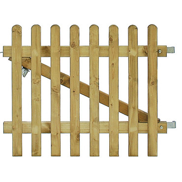 Excellent poort inclusief klinkset, 100x80cm groen geïmpregneerd