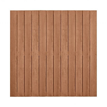 Hardhouten geschaafd Designscherm 28-planks 15 mm recht verticaal, 180x180cm