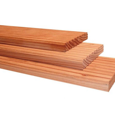 Douglas enkelzijdig geprofileerd dekdeel, 2,5x14,5x300cm kleurloos geïmpregneerd