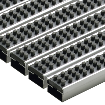 Aluminium met casetteborstel, zwart L=750mm B=500mm H=20mm