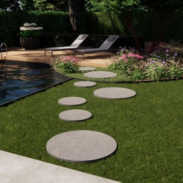 Artistone Oud Hollandse Staptegel Rond Ø100x7cm Carbon