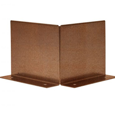 Uitwendige hoek Kantopsluiting Double (flg) 10 cm Corten