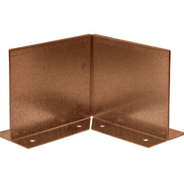 Inwendige hoek Kantopsluiting Double (flg) 10 cm - Corten