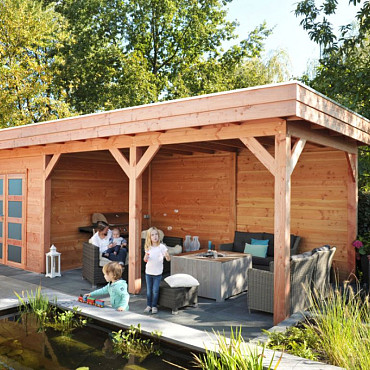 Douglas Topvision Premium Roek 298x298cm en luifel 300cm onbehandeld