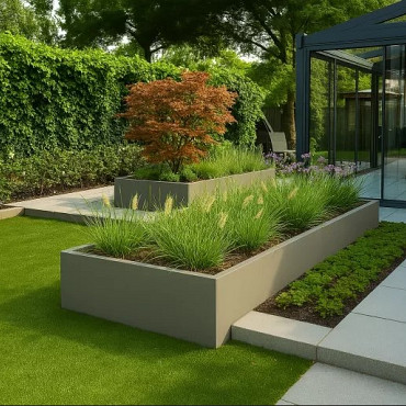 Plantenbak Vlak Taupe 120x90x60cm