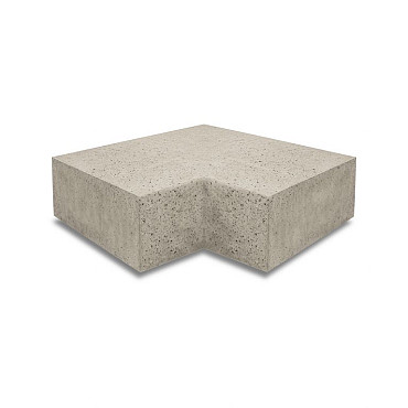 ArtiStone Oud Hollands hoekstuk traptrede 90° binnen 37x15cm Greige