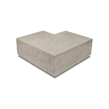 ArtiStone Oud Hollands hoekstuk traptrede 90° buiten 37x15cm Greige