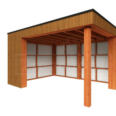 Buitenverblijf Capri 4250x3750x2550mm (bxdxh) model links alleen constructie