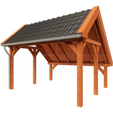Kapschuur de Hoeve XL 11100x4400x3750mm (bxdxh)  links