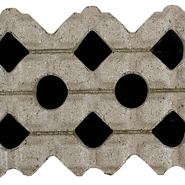 Grastegel 41x61x10cm Grijs