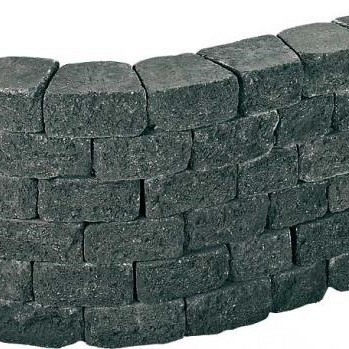 Pilestone trapezium 23/17x21.5x10cm Coal