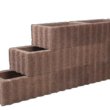 Kubusflor bruin/rood 40x60x25cm