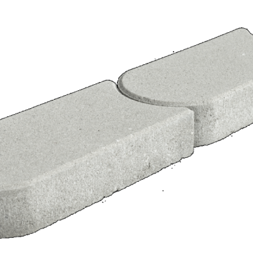 Kantsteen graskant Grijs 33x16x4.5cm