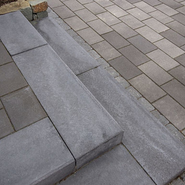 Traptrede 100x35x15cm glad Zwart