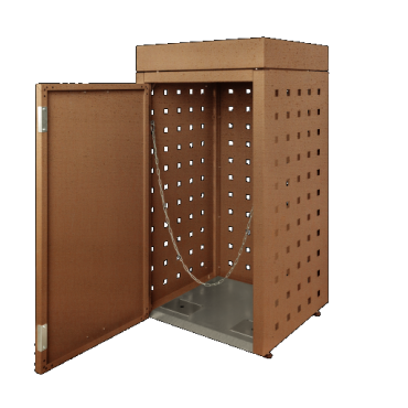 Kliko-ombouw met plantenbak Cortenstaal 120 liter