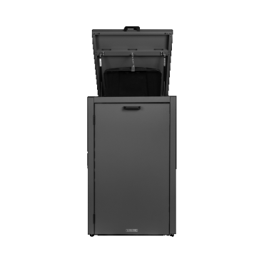 Kliko-ombouw met klep Grafietzwart 120 liter