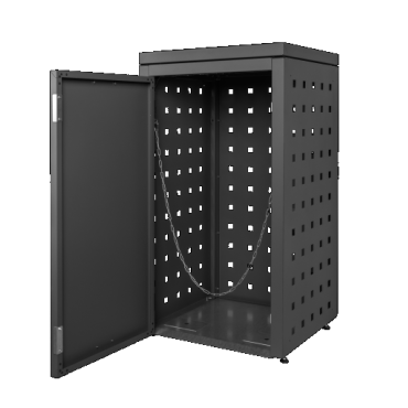 Kliko-ombouw met vaste deksel Grafietzwart 120 liter