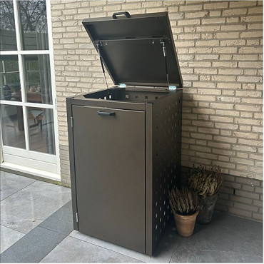 Kliko-ombouw met klep Taupe 120 liter