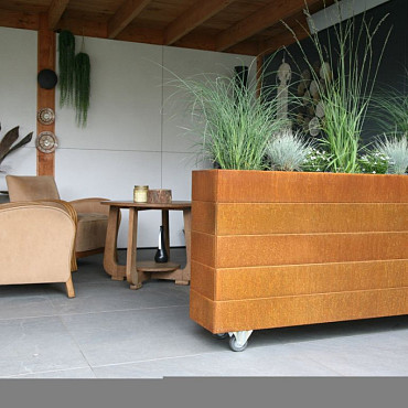 Plantenbak Modulair Corten 270x150x70cm