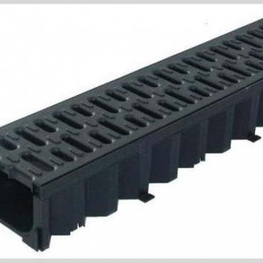 ACO Hexaline gootelement L=1000mm incl. zwart kunststof rooster