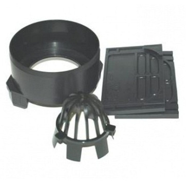 ACO Hexaline eindplaten set, onderuitloop Ø 110 mm en bladkorf