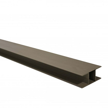 Stalen H-gleufpaal met structuur poedercoating, 4,2 x 9,6 x 184 cm, kwartsgrijs RAL7039