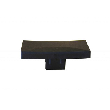 Afdekdop t.b.v. H-gleufpaal, zwart RAL9005 | PVC