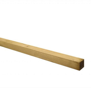 Vuren bevestigingsset H-gleufpaalsysteem, 2 sponningslatten groen geïmpregneerd, 10 RVS torxschroeve