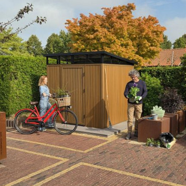 NewTechWood berging Cella met enkele deur, 222 x 210 cm, Teak