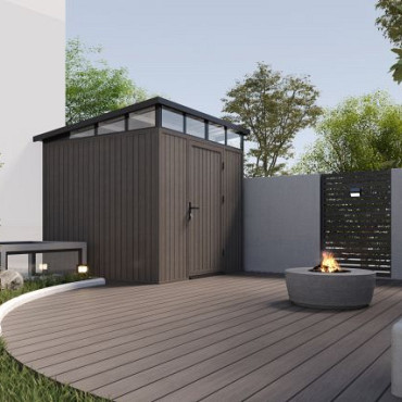 NewTechWood berging Cella met enkele deur, 222 x 210 cm, Silver Gray