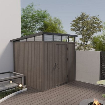 NewTechWood berging Cella met enkele deur, 222 x 210 cm, Silver Gray