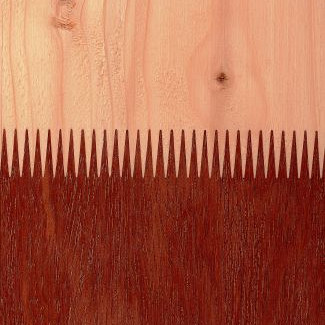 H2H® paal Angelim vermelho en douglas geschaafde paal gedroogd en gevingerlast, 14,3x14,3x360cm