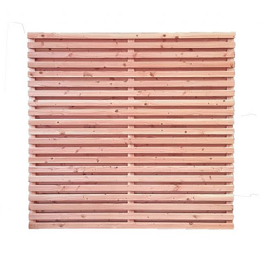 Lattenscherm Douglas rhombus 20/21 planks, recht horizontaal 180x180cm