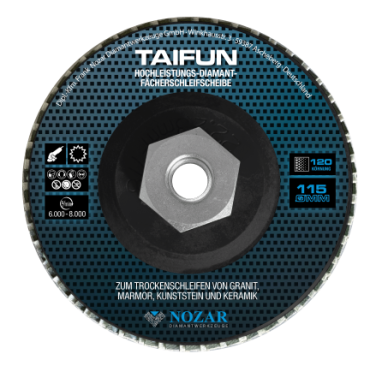 Taifun Diamant Lamellenschijf D115/M14 K120 zwart