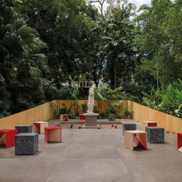 GeoCeramica® 80x80x4cm Quadrato Cool Grey