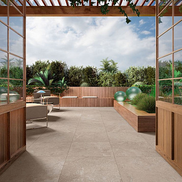 GeoCeramica® 80x80x4cm Framework Stone Taupe