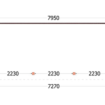Aanbouwveranda Lucca 7950x3250x2600mm (bxdxh)