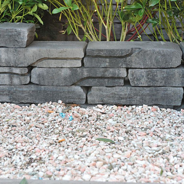 Stone Walling 42x18x8cm Grijs/Zwart