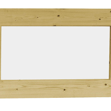 Vuren vast Raam met melkglas 72x45cm groen geïmpregneerd